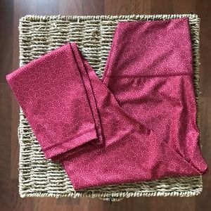 Lululemon Firework Pattern Red Pink Leggings